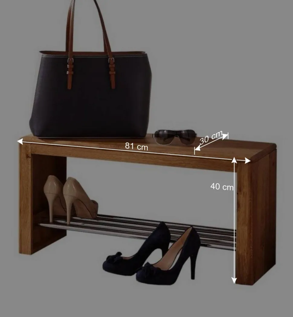 Dielenbank Uvinessa aus Wildeiche Massivholz