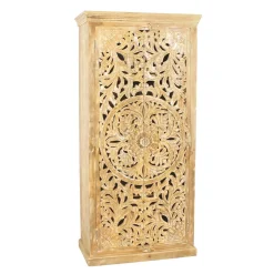 Dielenschrank in Sandfarben Mangoholz - Runiasa