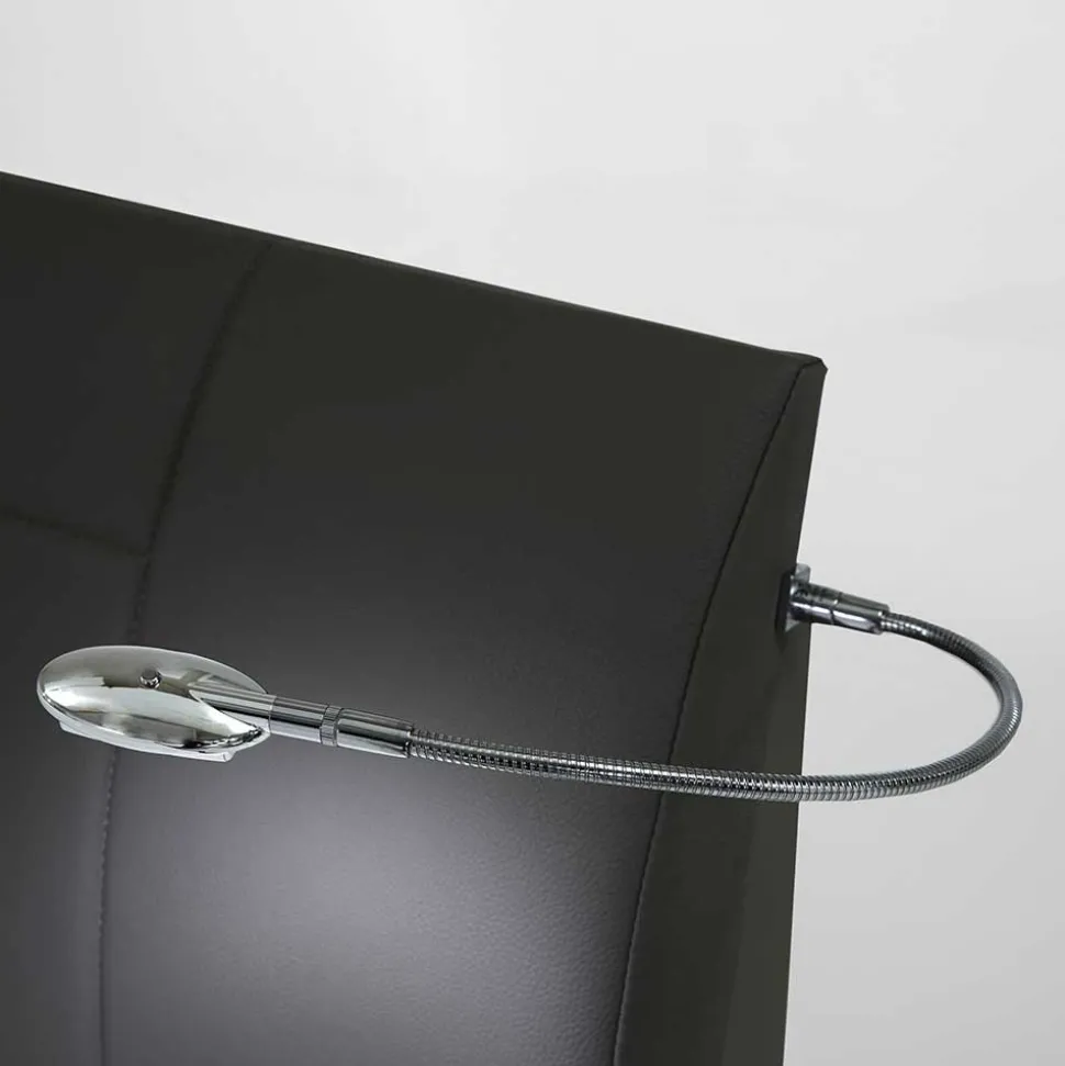 Doppelbett Elburg mit Polsterkopfteil in Grau Braun