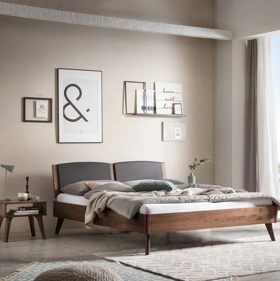 Doppelbett Gestell aus Nussbaum geölt - Carloletta