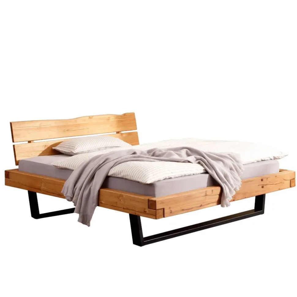 Doppelbett mit Kufengestell aus Holz - Kalastania