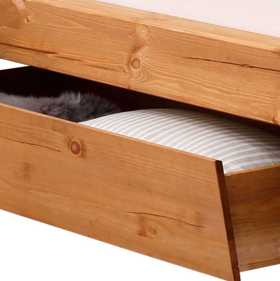 Doppelbett mit Kufengestell aus Holz - Kalastania