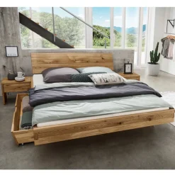 Doppelbett mit Nachtkonsolen Set - Aryvano (dreiteilig)