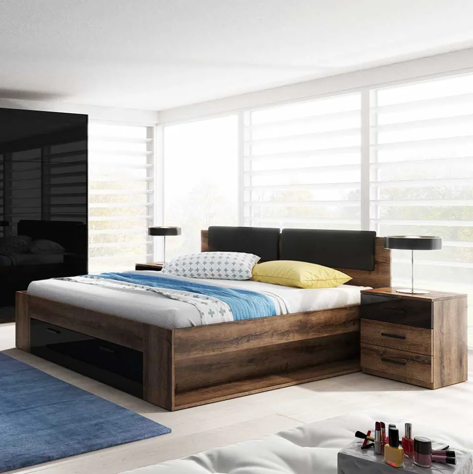 Doppelbett mit Sockel und Stauraum - Ulpro