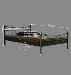 Doppelbett Ramona aus Metall