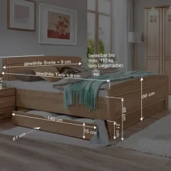 Doppelbettgestell mit Schubladen - Sendician