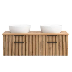 Doppelter Waschtisch mit vier Schubladen - Crystoga