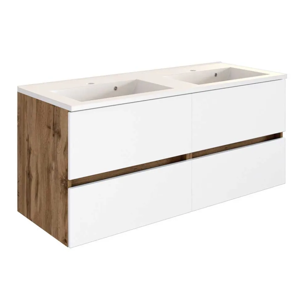 Doppel-Waschtisch & Bad Schränke - Maklesa I (dreiteilig)