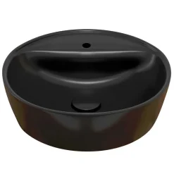 Doppel-Waschtisch mit schwarzen Aufsatzbecken - Crystoga