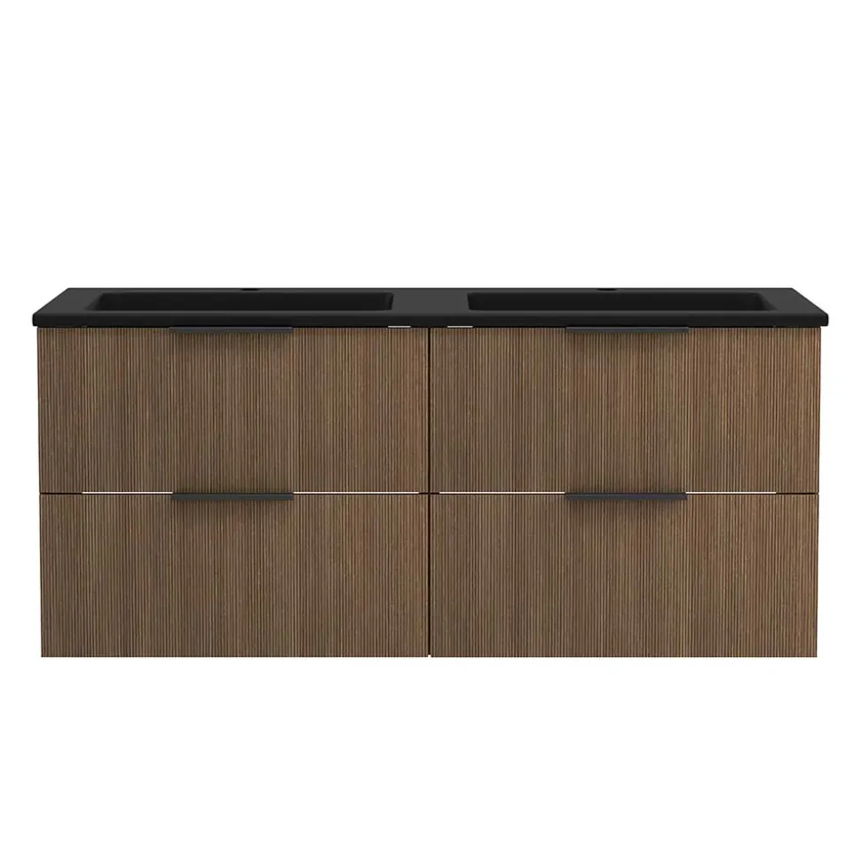 Doppelwaschtisch mit schwarzem Becken - Ucaida