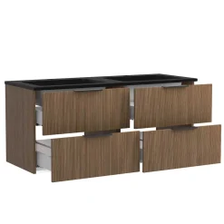 Doppelwaschtisch mit schwarzem Becken - Ucaida