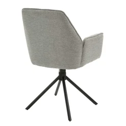 Drehbare Armlehnen-Stühle in Grau - Satyno (2er Set)