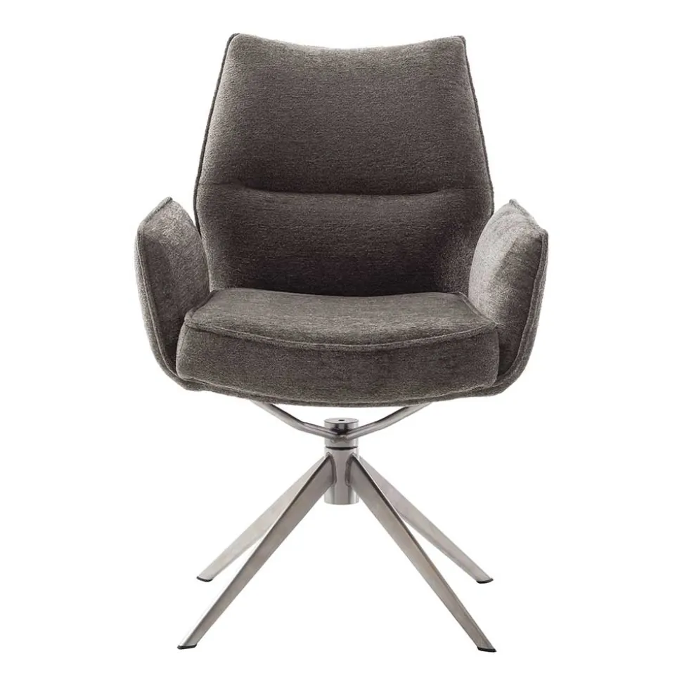 Drehbare Armlehnenstühle mit Taschenfederkern - Obanya (2er Set)