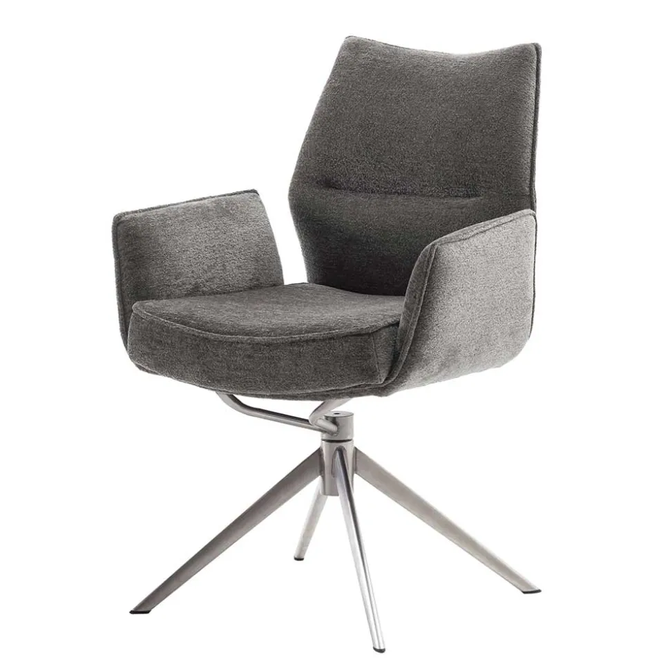 Drehbare Armlehnenstühle mit Taschenfederkern - Obanya (2er Set)