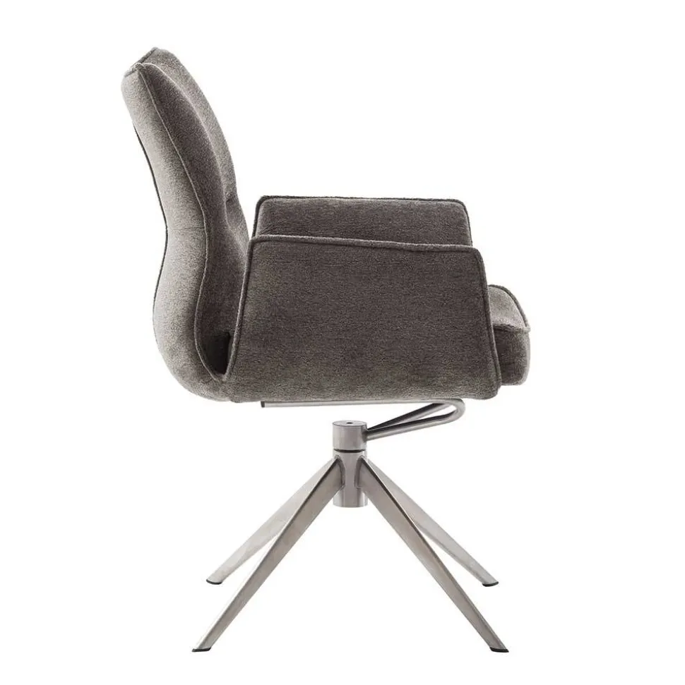 Drehbare Armlehnenstühle mit Taschenfederkern - Obanya (2er Set)