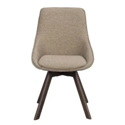 Drehbare Polsterstühle in Beigegrau - Lucky (2er Set)