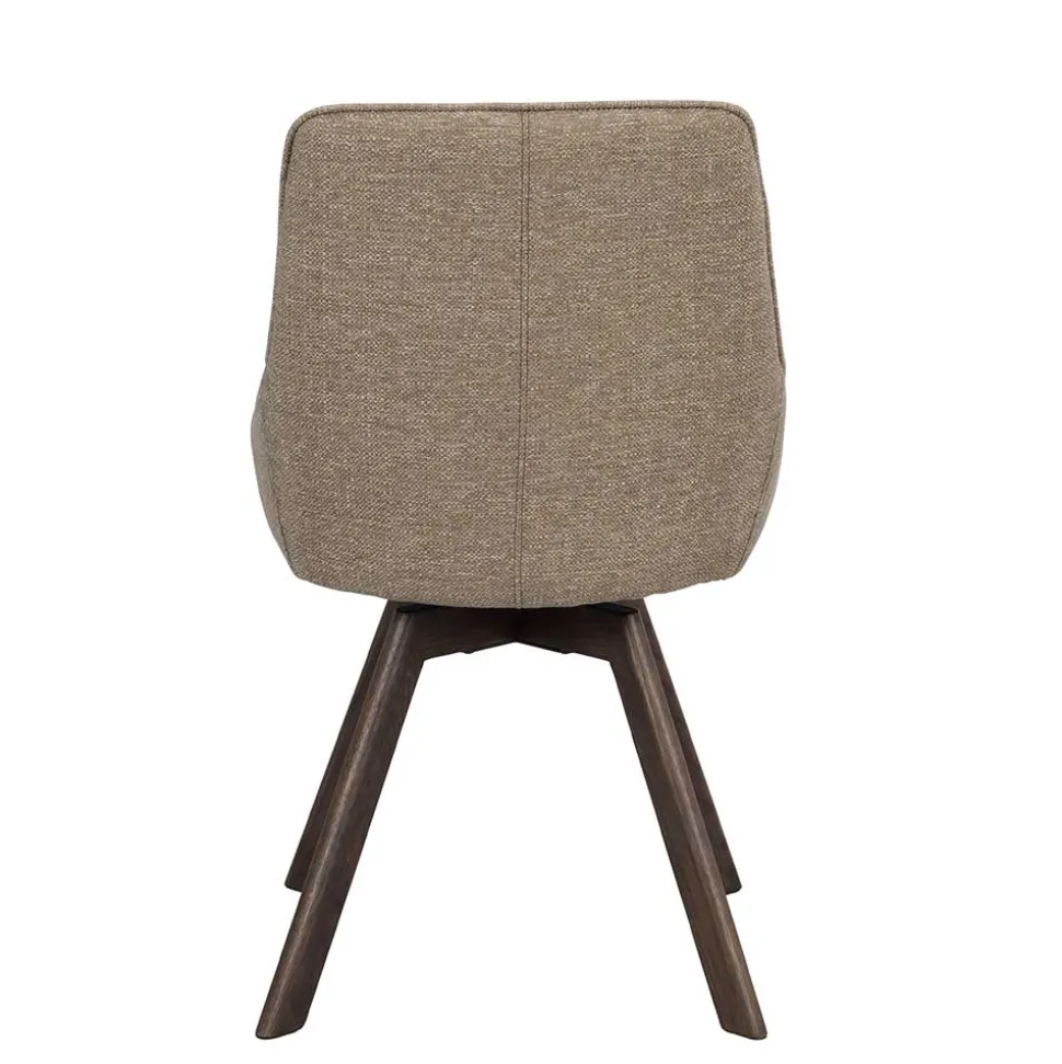 Drehbare Polsterstühle in Beigegrau - Lucky (2er Set)