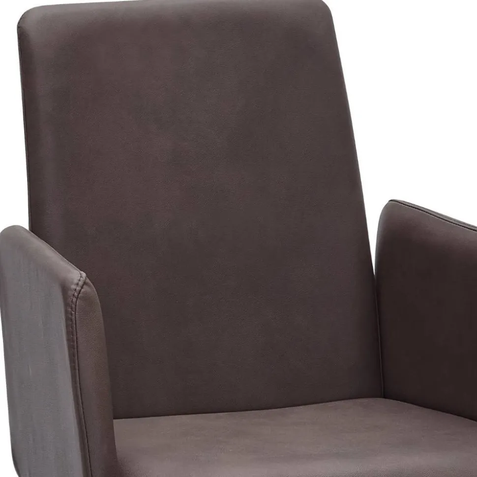 Drehbarer Armlehnen-Stuhl in Dunkelbraun - Palma