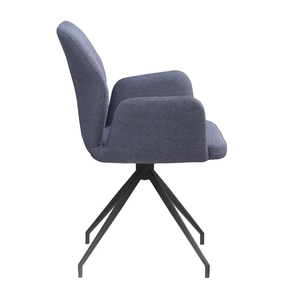 Drehbarer Armlehnenstuhl in Dunkelgrau - Bowies