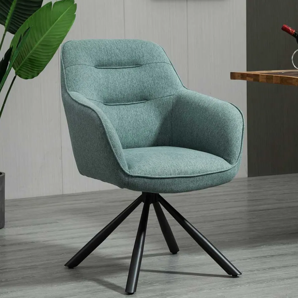 Drehbarer Armlehnenstuhl in Türkis - Maior (2er Set)