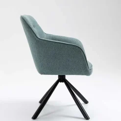 Drehbarer Armlehnenstuhl in Türkis - Maior (2er Set)