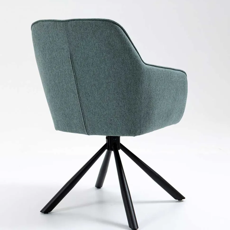 Drehbarer Armlehnenstuhl in Türkis - Maior (2er Set)