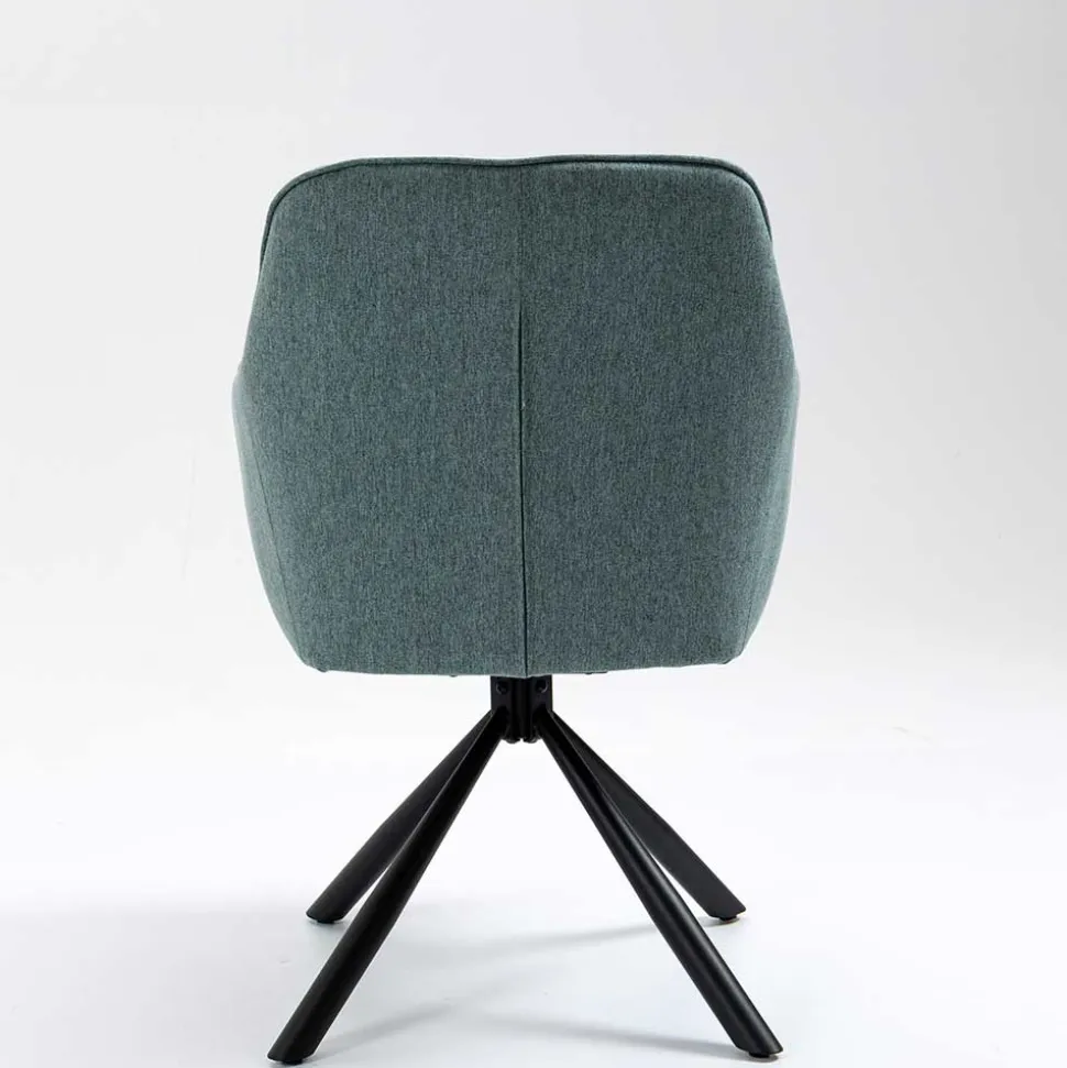 Drehbarer Armlehnenstuhl in Türkis - Maior (2er Set)