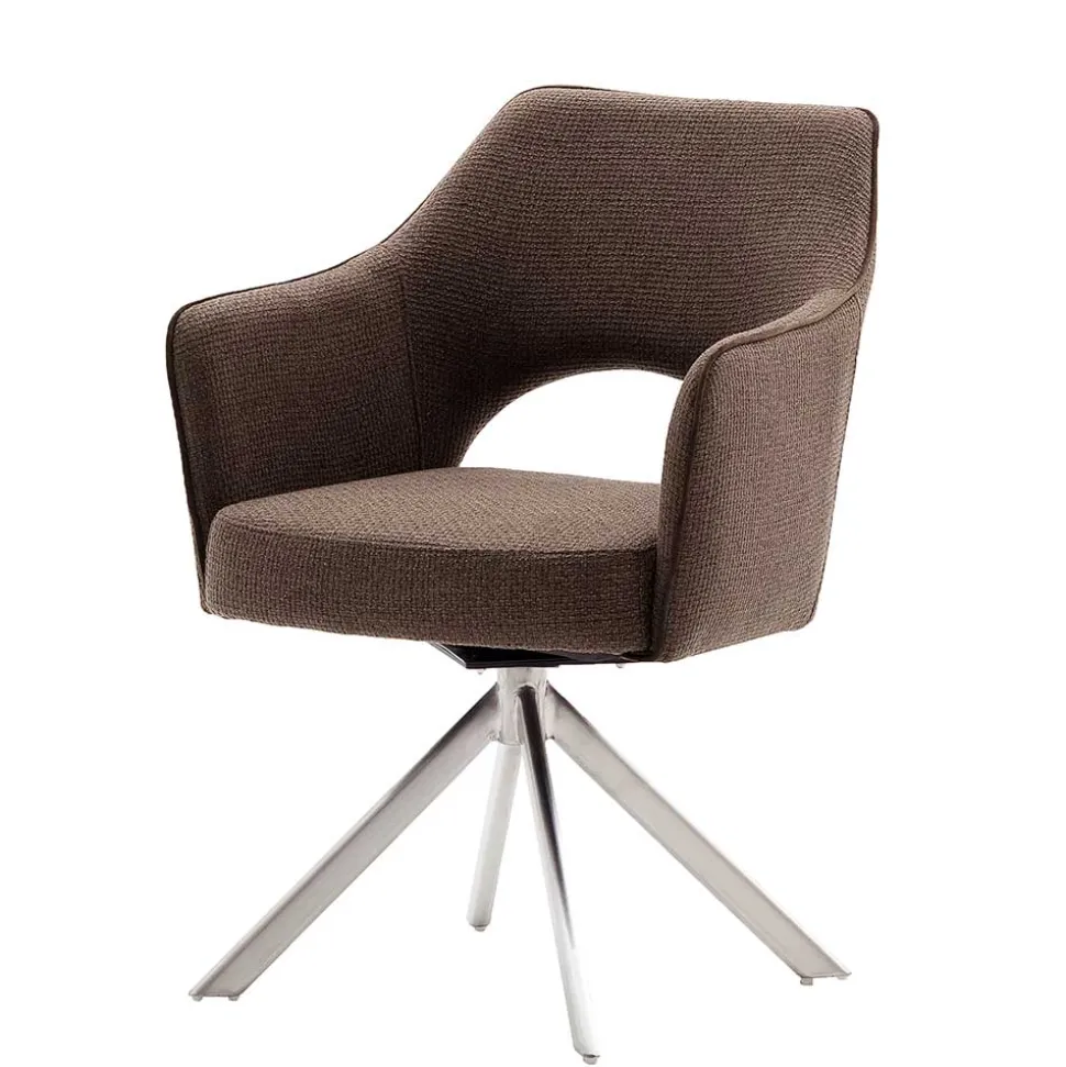 Drehbarer Armlehnenstuhl fürs Esszimmer - Mailak (2er Set)