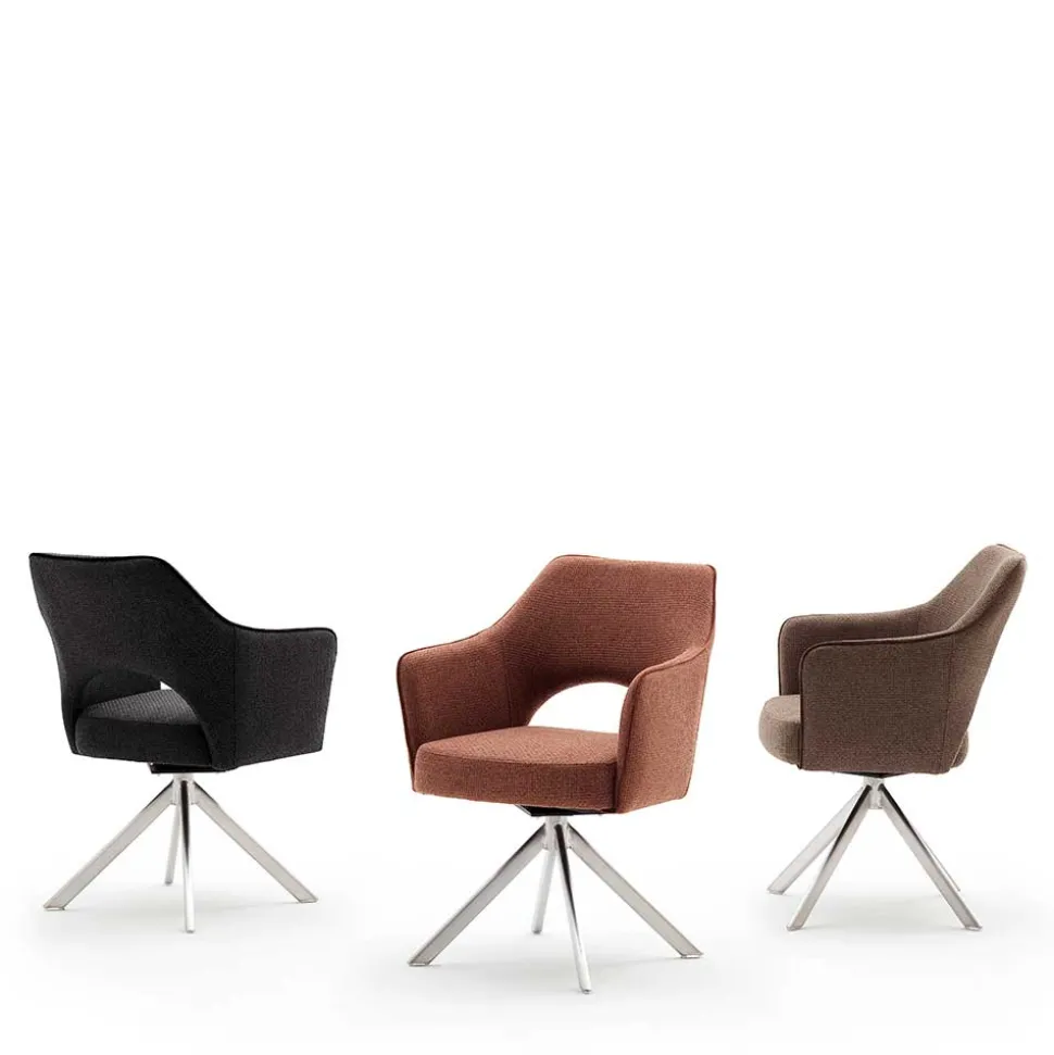 Drehbarer Armlehnenstuhl fürs Esszimmer - Mailak (2er Set)