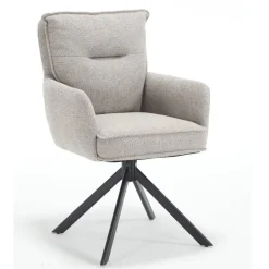 Drehbarer Armlehnenstuhl in Grau - Bedina