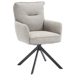 Drehbarer Armlehnenstuhl in Grau - Bedina