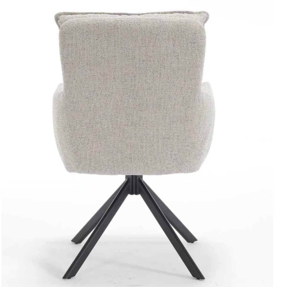 Drehbarer Armlehnenstuhl in Grau - Bedina