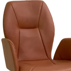 Drehbarer Armlehnenstuhl in Cognac Braun - Dymco