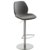 Drehbarer Barstuhl in Anthrazit & Edelstahl - Anturina
