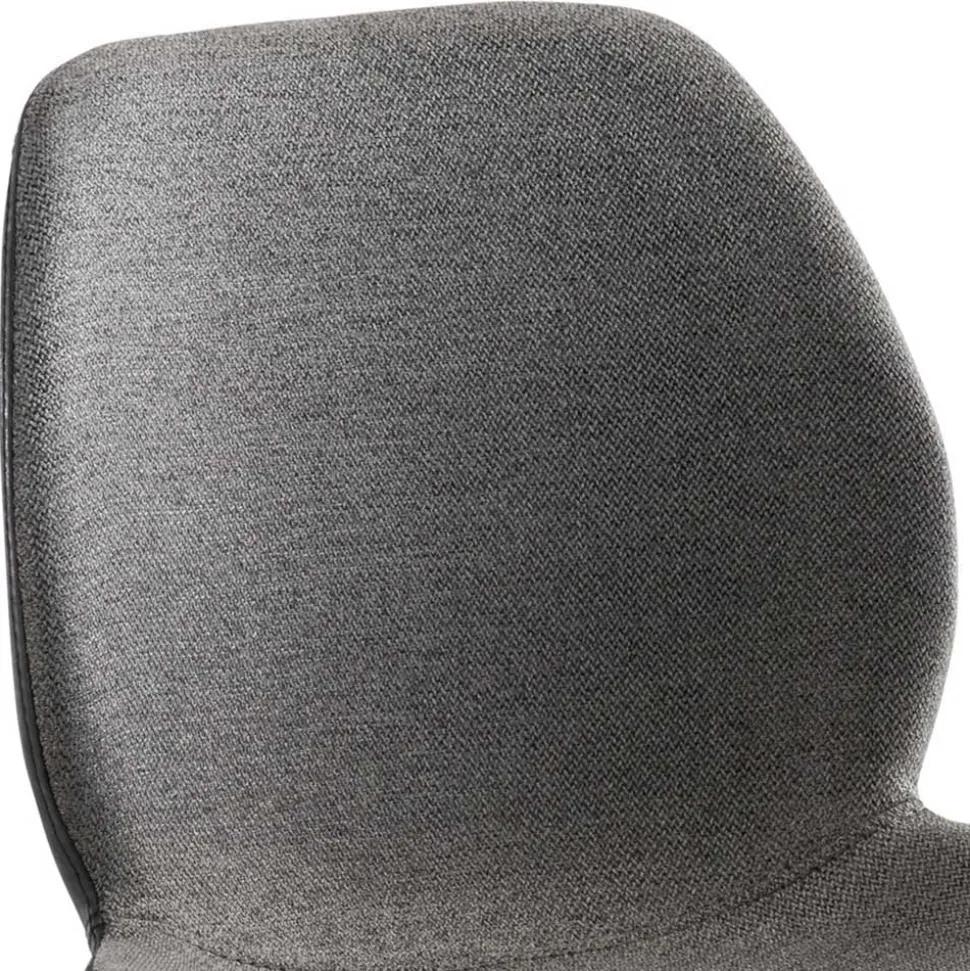 Drehbarer Barstuhl in Anthrazit & Edelstahl - Anturina