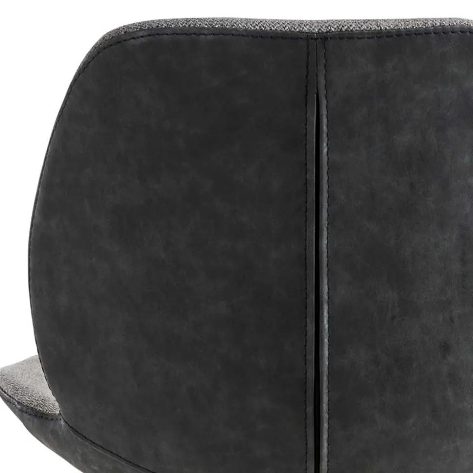 Drehbarer Barstuhl in Anthrazit & Edelstahl - Anturina