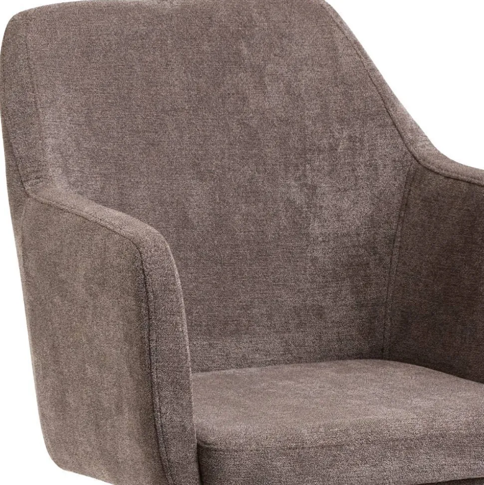 Drehbarer Esstischsessel in Braun - Faneno