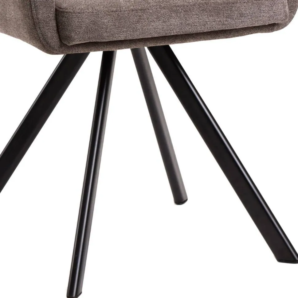 Drehbarer Esstischsessel in Braun - Faneno