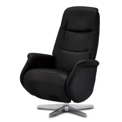 Drehbarer Fernsehsessel in Schwarz Microfaser - Jonata