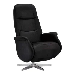 Drehbarer Fernsehsessel in Schwarz Microfaser - Jonata