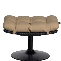 Drehbarer Hocker mit Tellerfuß in Schwarz - Zavamanco