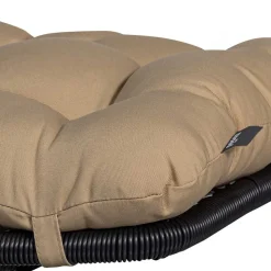 Drehbarer Hocker mit Tellerfuß in Schwarz - Zavamanco