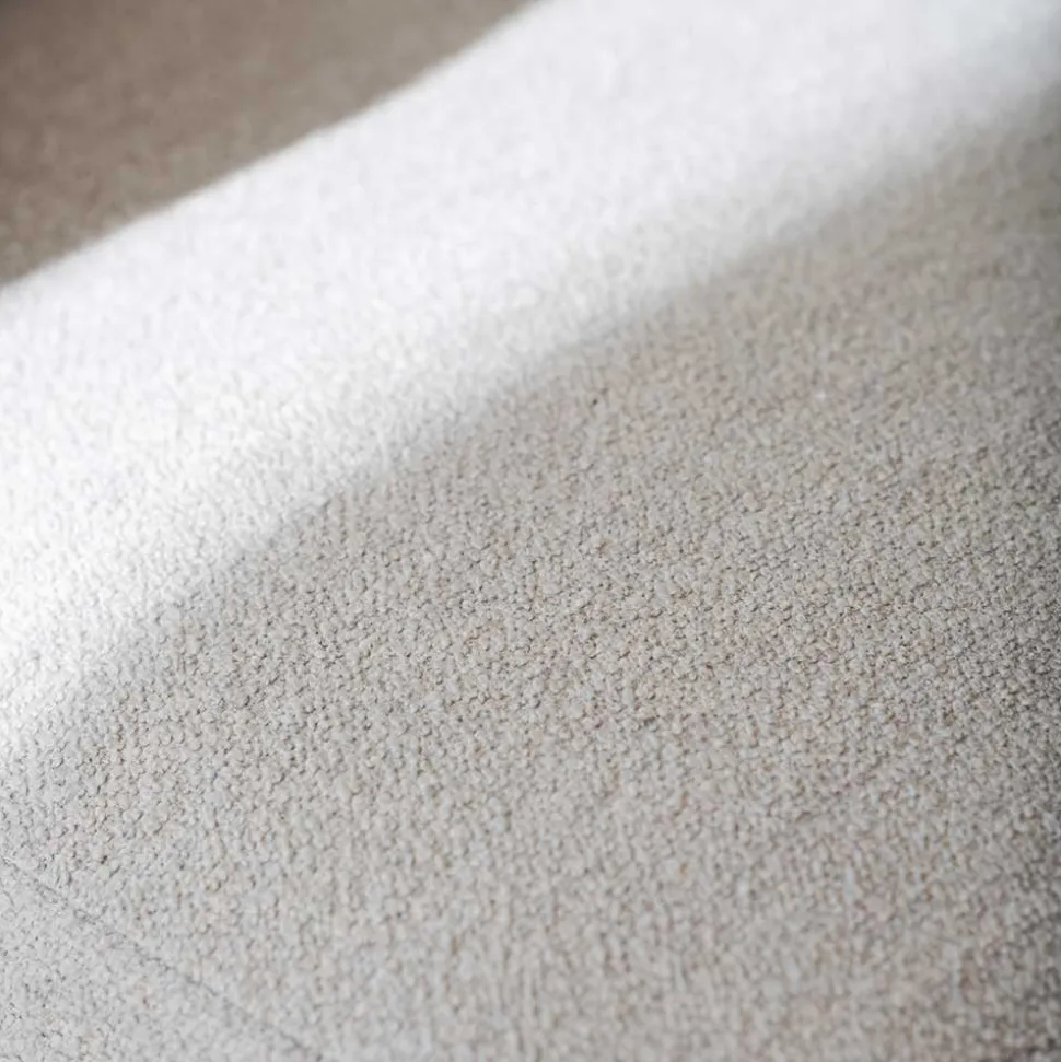 Drehbarer Lesesessel in Cremeweiß Boucle - Cleas