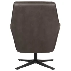 Drehbarer Polstersessel aus Microfaser in Anthrazit - Estebal