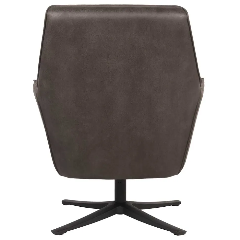 Drehbarer Polstersessel aus Microfaser in Anthrazit - Estebal