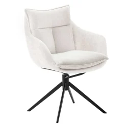 Drehbarer Polsterstuhl mit Armlehnen - Attrona (2er Set)