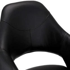 Drehbarer Retro Armlehnenstuhl in Schwarz - Lugon (2er Set)