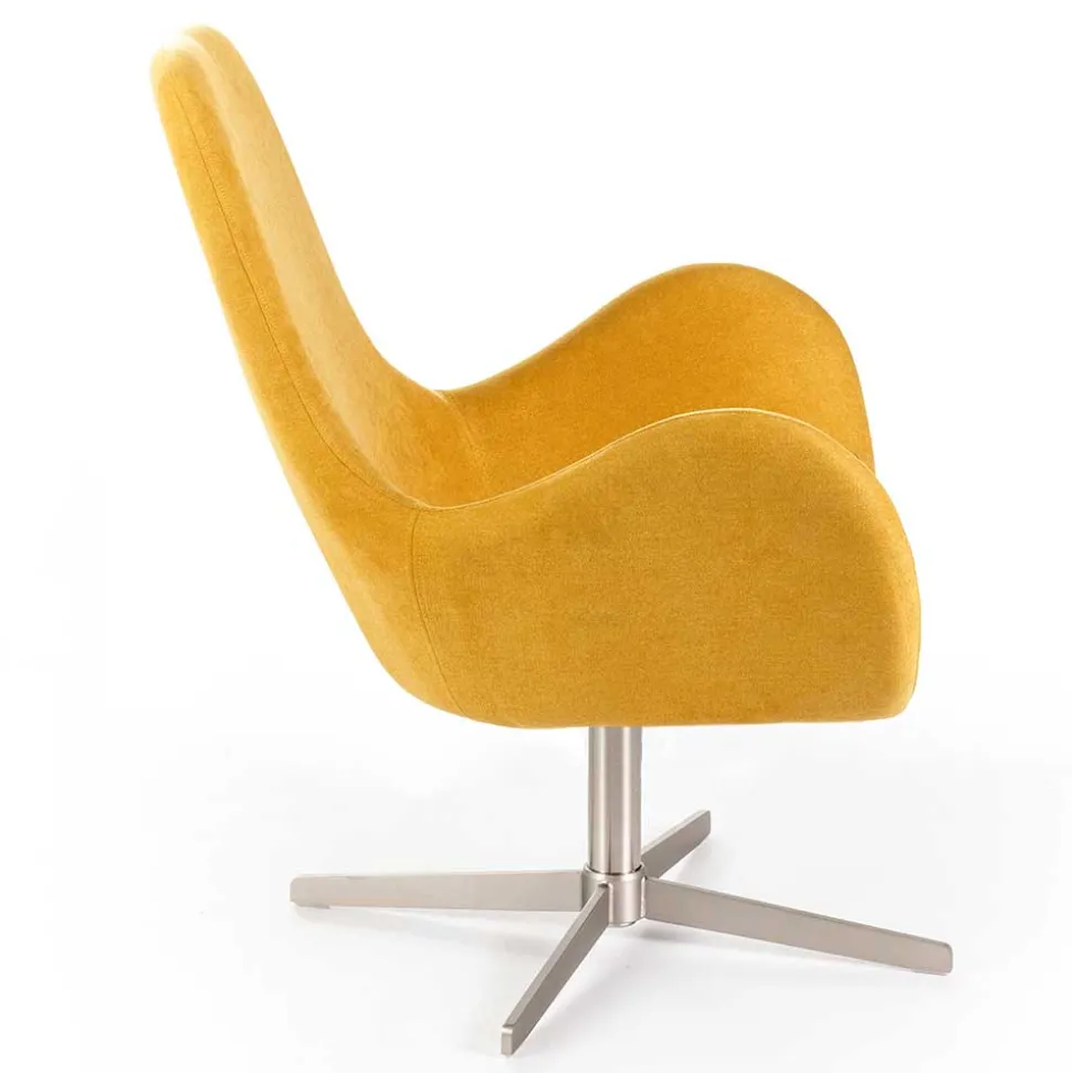 Drehbarer Retrosessel in Gelb - Phantom