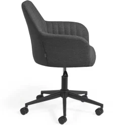 Drehbarer Schreibtischstuhl mit Armlehnen in Grau - Vindo