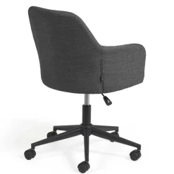 Drehbarer Schreibtischstuhl mit Armlehnen in Grau - Vindo